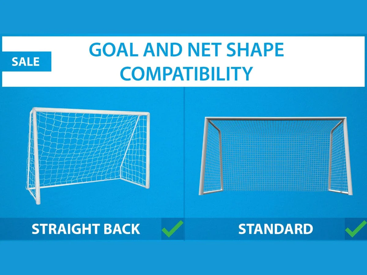 Vallerta - 12x6 Ft Weatherproof Square Knotted Soccer Net - Image 3